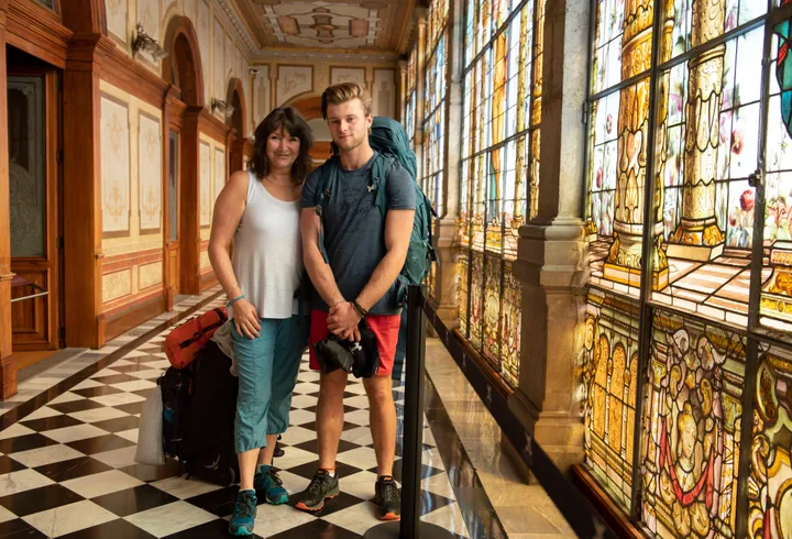 Jo and her son Sam – who died in 2025 – took part in the second season of Race Across The World