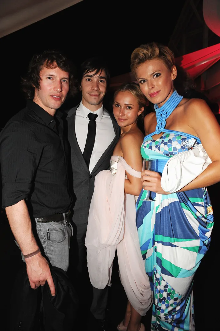 James Blunt, Justin Long, Hayden Panettiere and Diana Jenkins in Cannes in 2009