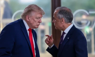 Donald Trump and Mark Carney at the G7 summit in June.