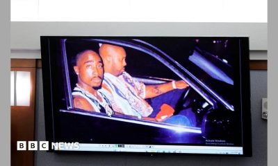 Promo banner features picture of Tupac with title: Fame Under Fire: The Tupac Murder Trial