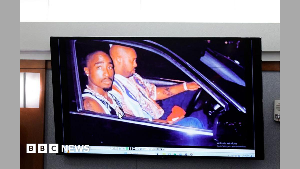Promo banner features picture of Tupac with title: Fame Under Fire: The Tupac Murder Trial
