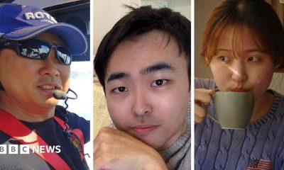 A woman and South Korean investor Yongjoon Kim posing for a selfie