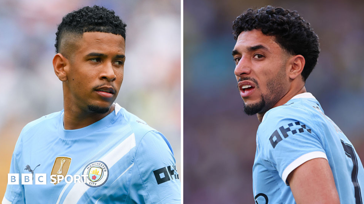 Split image showing Savinho and Omar Marmoush