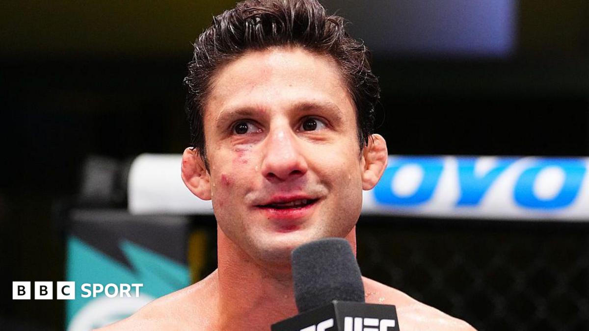 Allan Nascimento speaks during an interview after a UFC win in November 2025