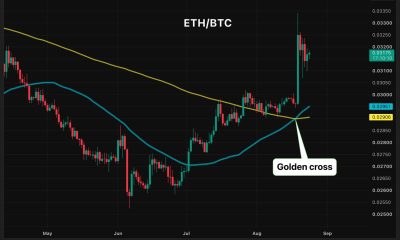 Ether is crushing bitcoin and the 'golden cross' says it may not be done yet
