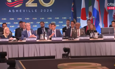 Treasury Secretary Bessent and Fed Chairman Kevin Warsh speak at G20 meeting. Source: CNBC