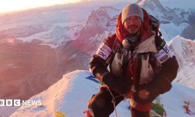 Nirmal Purja at the summit of Mount Everest