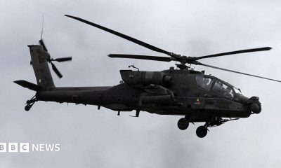 image of military helicopter flying