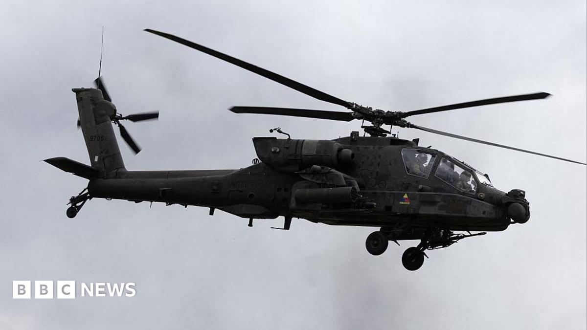 image of military helicopter flying