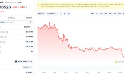 CyberLeek (CYBERLEEK) Price Performance. Source: CoinGecko