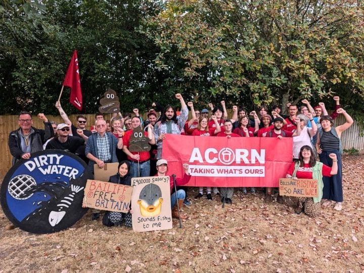 ACORN members in Wales during day of action