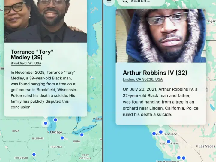 Black people founding hanging since 2018