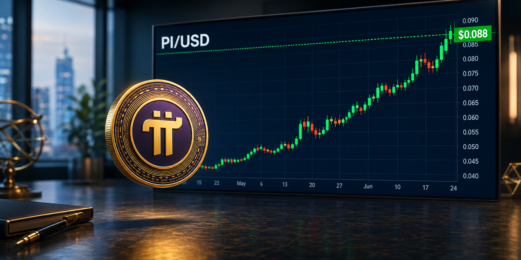 Pi Network tests triangle breakout as RoboPay partnership boosts adoption