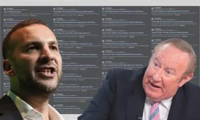 Zack Polanski of the Green Party and Andrew Neil