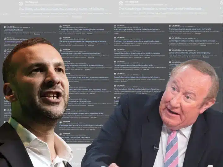 Zack Polanski of the Green Party and Andrew Neil