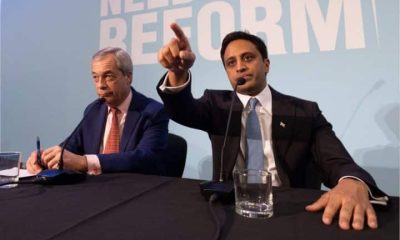 Nigel Farage and Zia Yusuf of Reform UK