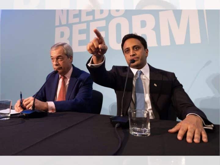Nigel Farage and Zia Yusuf of Reform UK