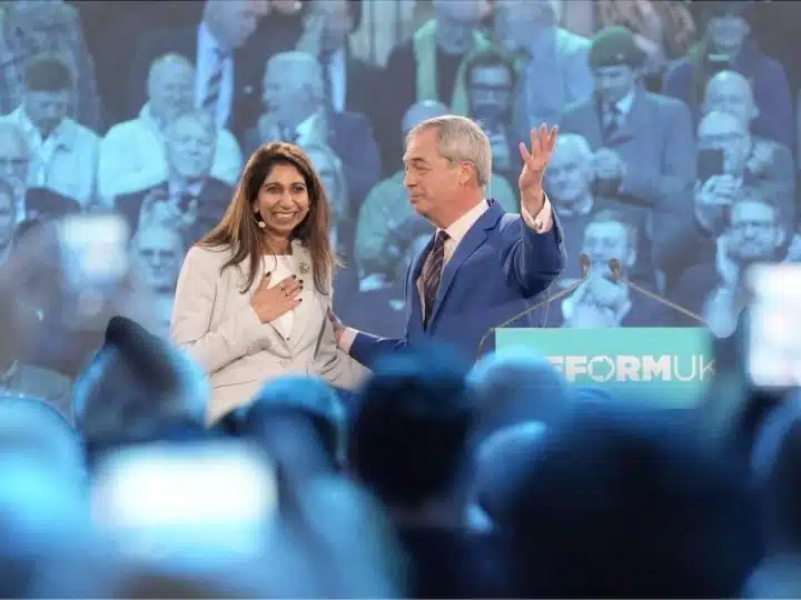Suella Braverman and Nigel Farage of Reform UK