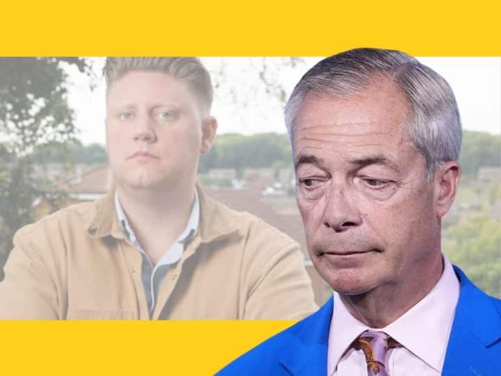 Nigel Farage of Reform UK and Robbie Lammas