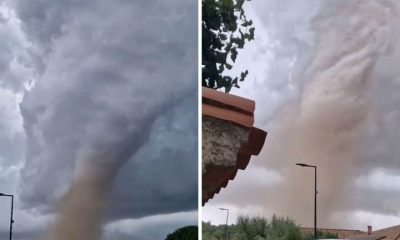 Supercell tornado in France