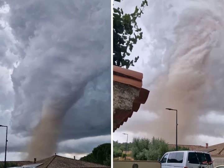 Supercell tornado in France