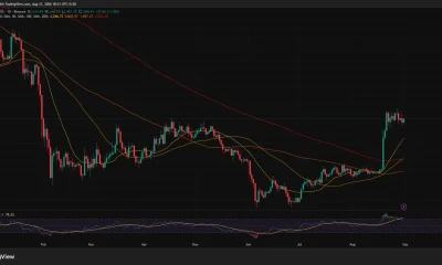 Ethereum daily chart shows ETH consolidating near $2,455 below $2,550 resistance, with RSI at 68 and support around $2,247.