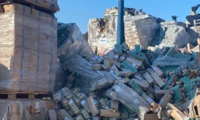 Ruined supplies in a destroyed warehouse in Gaza, belonging to MAP partner, Ard El Insan.