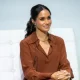Meghan, Duchess of Sussex, during a forum about digital responsibility at EAN University during a visit around Colombia on August 15, 2024 in Bogota, Colombia.