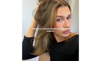 Hailey Bieber Shows Off Shiny Hair