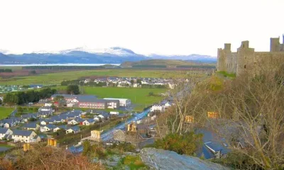 The Welsh town of Harlech