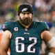 Jason Kelce on the field in 2021