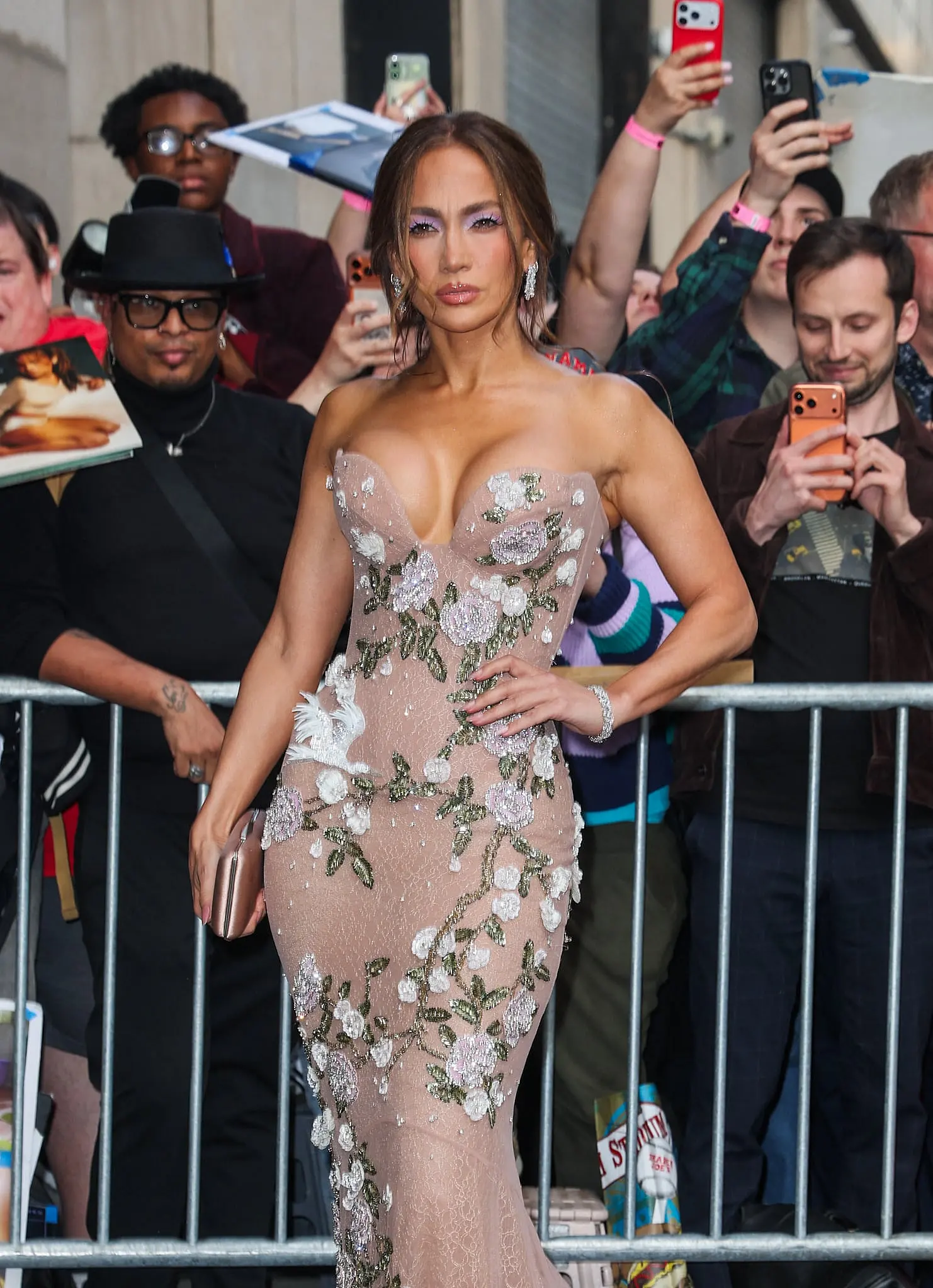 Jennifer Lopez stuns at the premiere of her movie Office Romance this evening in New York City