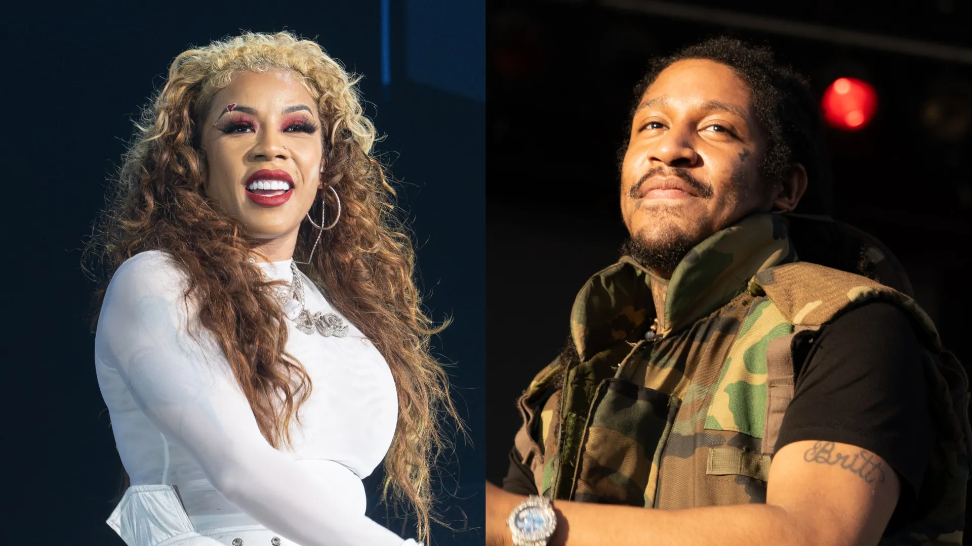 Keyshia Cole and Skrilla seen music studio fan questions