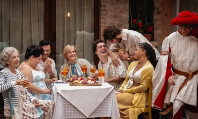 You, Me & Tuscany (from left) Nonna Alessia (Stefania Casini), Francesca (Stella Pecollo), Leo (Luca Setaccioli), Gabriella (Isabella Ferrari), Enzo (Tommaso Cassissa), Matteo (Lorenzo de Moor) and Anna (Halle Bailey) in You, Me & Tuscany, directed by Kat Coiro.