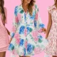 pink, floral and blue and floral and pink mini dresses