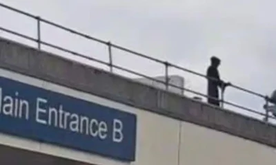 Man dressed as 'Grim Reaper' climbed onto hospital roof and stared at patients