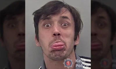 Bully who stuck his tongue out for mugshot after strangling woman is jailed | News UK