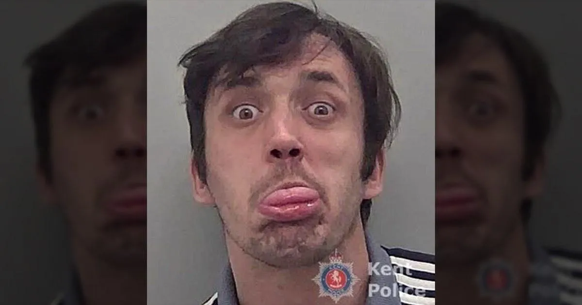 Bully who stuck his tongue out for mugshot after strangling woman is jailed | News UK
