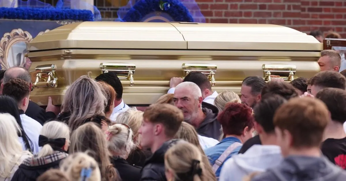 Boy, 15, killed in wrong-way motorway crash is carried in gold coffin at his funeral | News UK