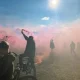 Masked motorcyclists fire flares at memorial for A66 joyrider | News UK
