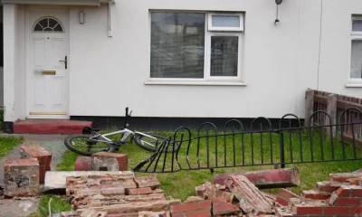 Vehicle smashes into wall outside house near A66 crash and house fire | News UK
