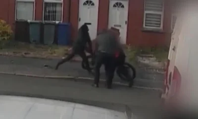 Moment e-bike gang chase down innocent victim before hacking him with a machete | News UK