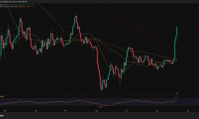 Solana daily chart shows SOL breaking above its major moving averages to reach $93.39, while the RSI rises to an overbought 81.74.