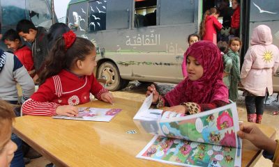 The mobile library bringing books to rural Syria