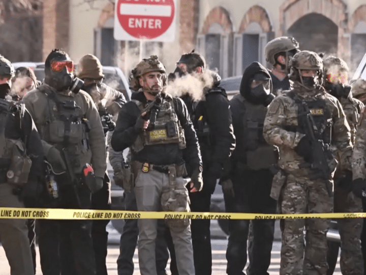 ICE thugs fire non-lethal rounds at female protester