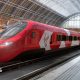 An artist's impression of a Virgin train at St Pancras International