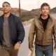 Aaron Pierre and Kyle Chandler in Lanterns season 1