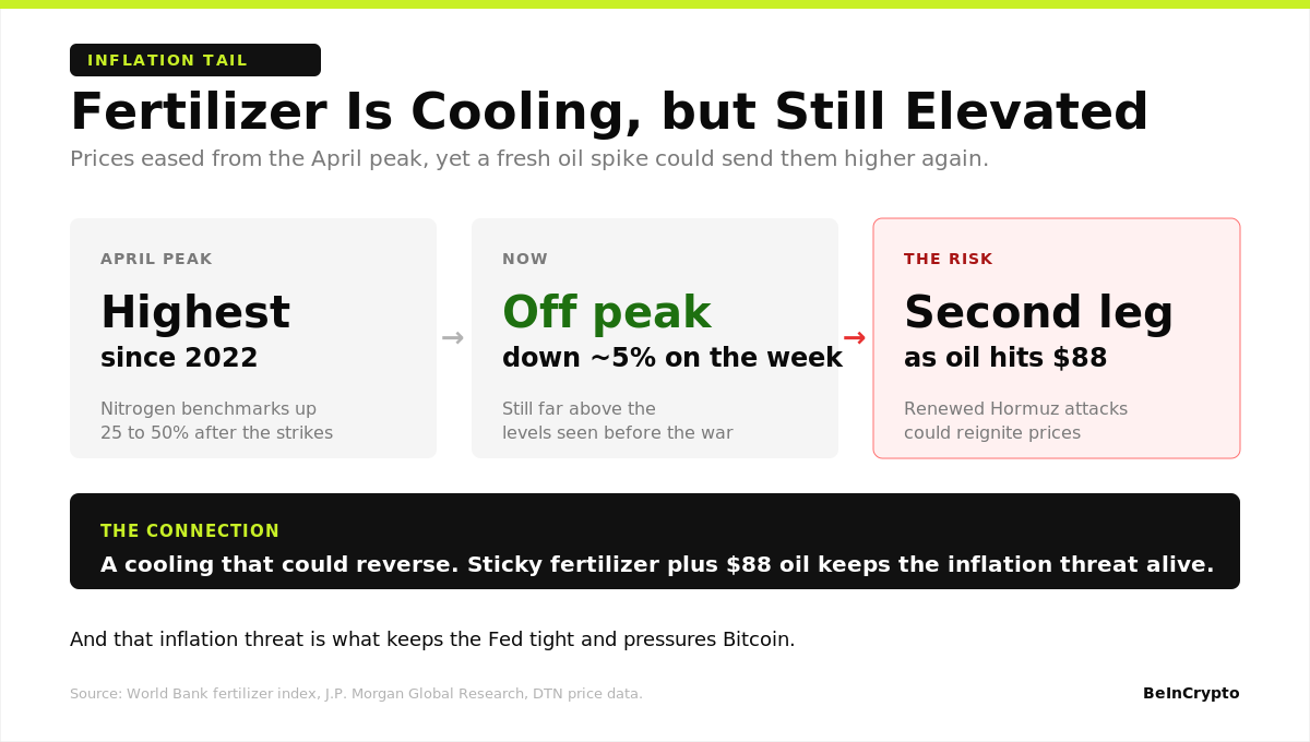 Fertilizer Is Cooling but Still Elevated