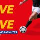A generic picture of an unknown footballer beside the words: "Five in Five you have five minutes"
