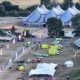 An ariel view of a festival.